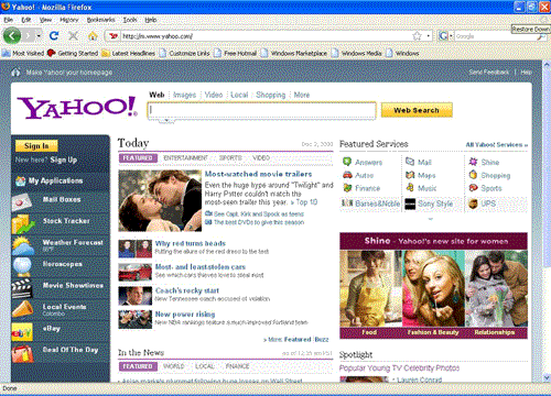 m.www.yahoo.com screen